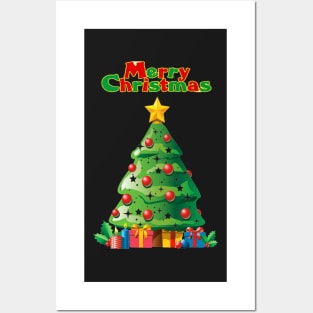 Merry Christmas tree 1 Posters and Art